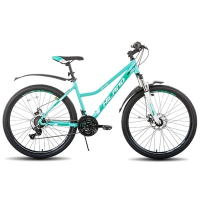 Joykie Hiland 26 Inch Womens Mountain Bike, bil-pass - permezz ta 'qafas, 21 veloċitajiet, sospensjoni furketta mtb